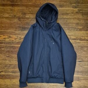 Volcom Men's Dark Blue Hooded Windbreaker